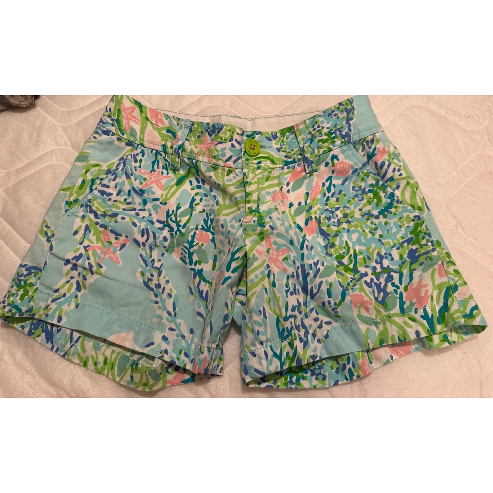 Lilly Pulitzer‎ Callahan Shorts Women's Size 00 Multicolor Floral Print Casual